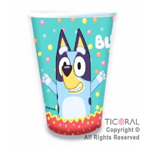 BLUEY VASO POLIPAPEL x 8